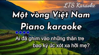 Một vòng Việt Nam Piano Karaoke | LTS Karaoke