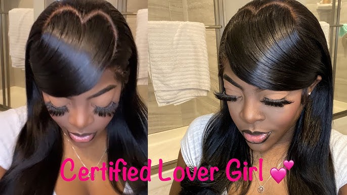 Cardi B inspired Hairstyle  Heart Shaped Swoop Bang on Natual Hair💗 