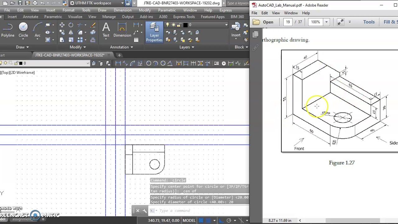 Chapter 5 Orthographic Drawing Lab Part 1 - YouTube
