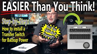 *NOT Sponsored* DIY  Install A Transfer Switch for Home Backup Power!!  MUCH easier than you think!