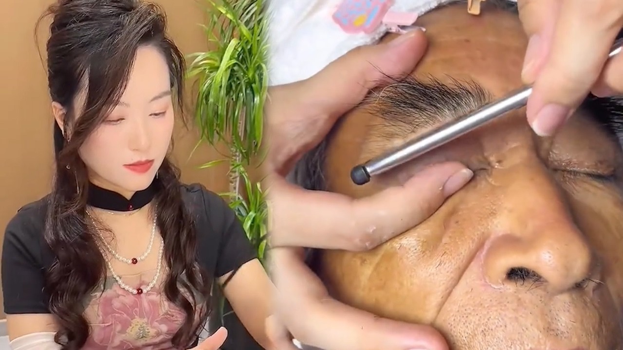 💈Facial cleaning！Lady Shaving！Removes a lot of beards！Skin care！#barber #barbershop