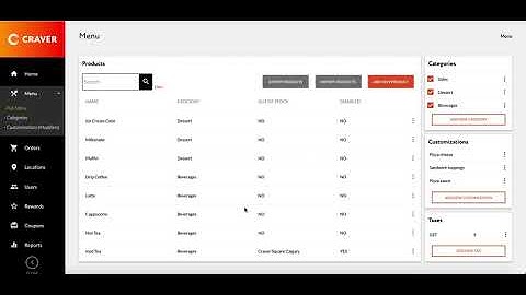Craver admin - Basic menu editing (New)