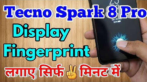 How to display fingerprint lock tecno spark 8 pro | tecno spark 8 pro display fingerprint lock
