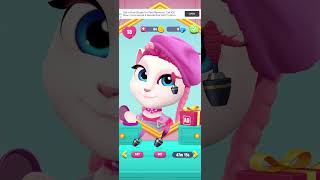 My Talking Angela 2 New Hair Style and Makeup in Pink Colour | Gameplay | 4K Video screenshot 5