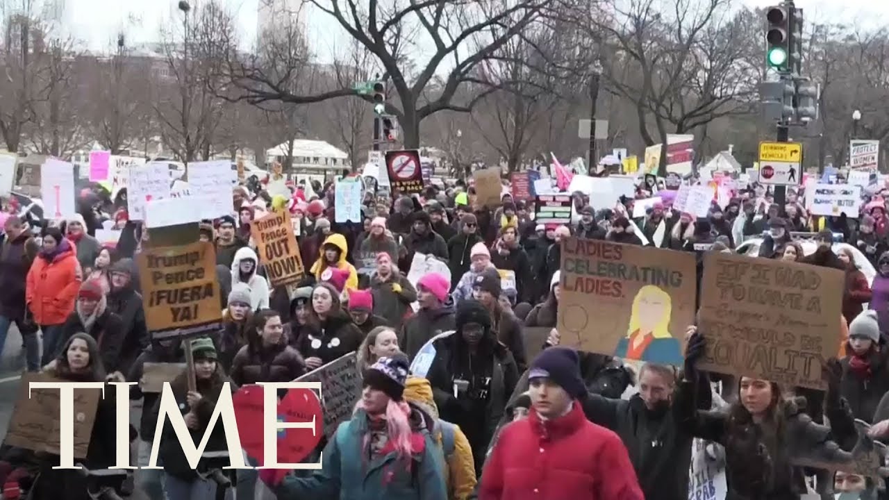Thousands Gather For Women's March Rallies Across The U.S. | TIME - YouTube