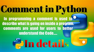 How to write comments in python | python comments | comments in python programming