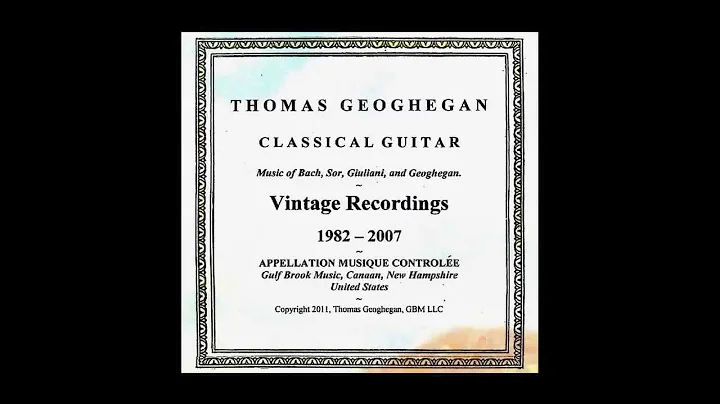 Thomas Geoghegan  Chaconne - J.S. Bach