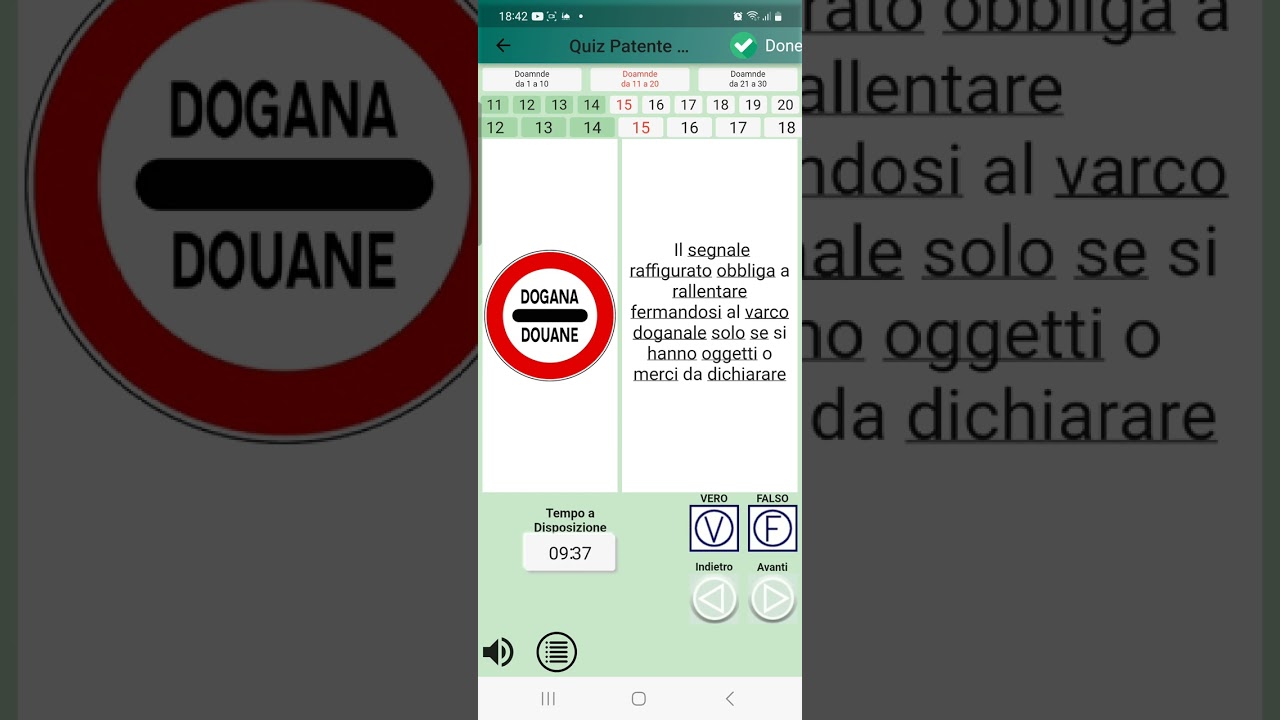 حل وشرح QUIZعلي السريع الباب الخامس Segnali di obligo الجزء《5》