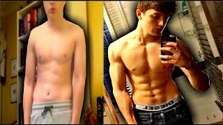 Teen Natural Body Transformation (15-18) Skinny Fat to Ripped Muscle!