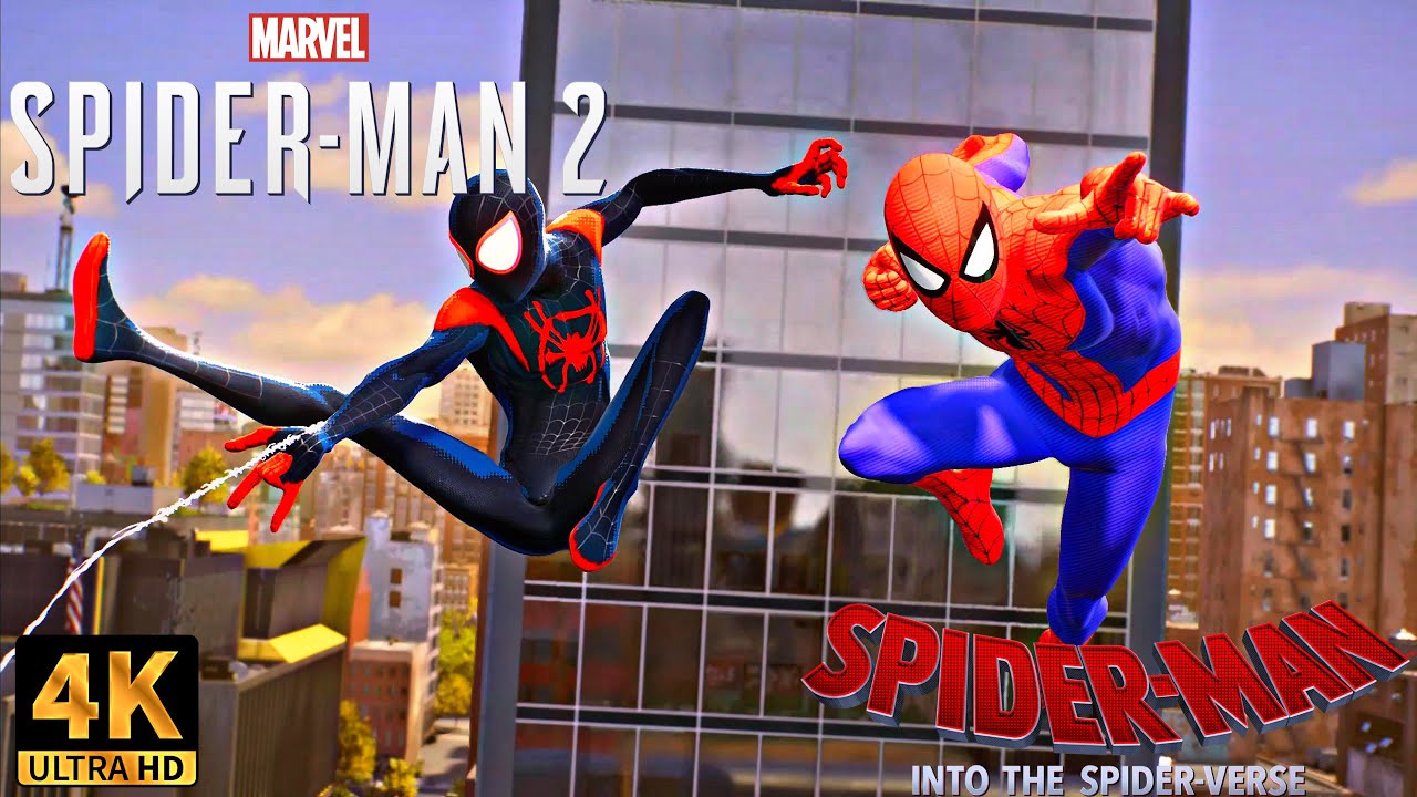 Peter and Miles VS Sandman with the Spider-Verse Suits | Marvel's Spider-Man 2 (4K 60FPS HDR)