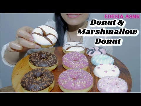 ASMR 咀嚼音?Donuts & Marshmallow Donutsドーナツとマシュマロドーナツ 도넛과 마시멜로도넛 먹방 甜甜圈 *EATING SOUND*