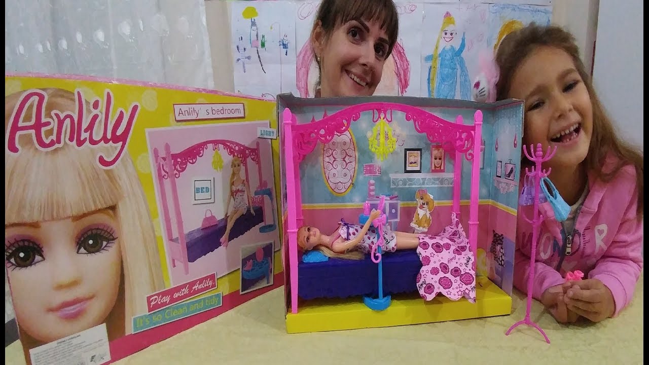 Anlily yatak odası oyuncak kutusu açtık, eğlenceli çocuk videosu YouTube