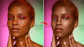 High End Photo Retouching in Photoshop with Action for Beginners  Easy Frequency Separation + Dodge