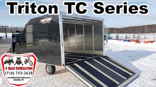 Triton TC Series Aluminum Snowmobile Trailer Walk Around, yearround crossover trailer, TC118/ TC128