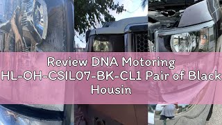 Review DNA Motoring HL-OH-CSIL07-BK-CL1 Pair of Black Housing Headlights Compatible with 07-13 Silve