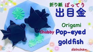 折り紙ぽってり出目金Origami Chubby Pop-eyes gooldfish