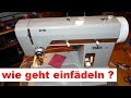 Nähmaschine: Faden einfädeln, Spule einsetzen und Test einer Pfaff 97, Fadenspannung