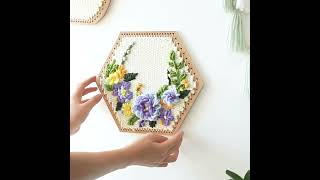 Light up your crafting skills now! 💐 A simple lavender weave decoration Resimi