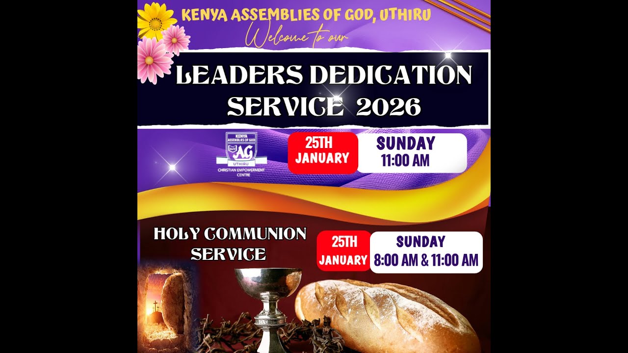 WELCOME TO OUR 2ND SERVICE 25TH JAN 2025:LEADERS DEDICATION & HOLY ...