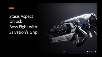 Stasis Aspect unlock with Salvations Grip