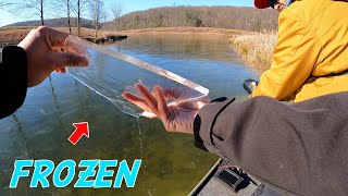 We Tried JON BOAT FISHING on a FROZEN LAKE!!! (I’M BACK TO FISHING — BIG NEWS!)