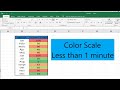 How to Use Color Scales in Excel |Color Scale Microsoft excel