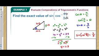 4-6 Example 7 Evaluate Compositions of Trigonometric Functions