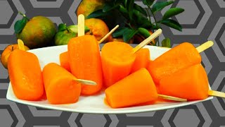 Deliciosos helados de mandarina y zanahoria - Refrescantes y nutritivos