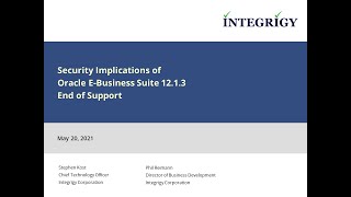 Security Implications of Oracle E Business Suite 12 1 3 End of Support Oracle E Business Suite And Java Security What You Need To Know