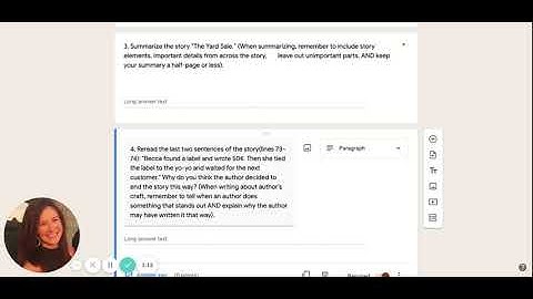 Grade 3 Unit 1 Post Assessment Questions Read Aloud   Google Forms