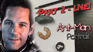 Ant-Man - Part 2 | Superheroes - LIVE Portrait Drawing (Paul Rudd) screenshot 4