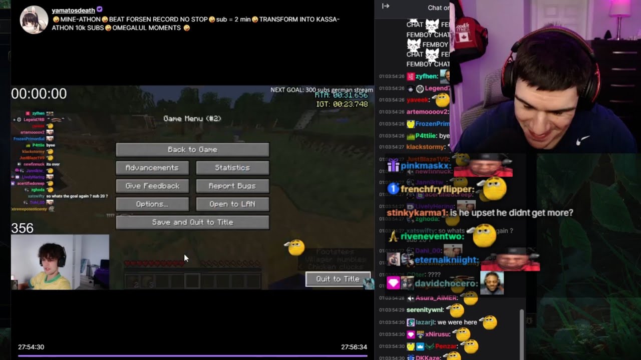 nickich reacts to yamatosdeath's subathon lasting 28 hours