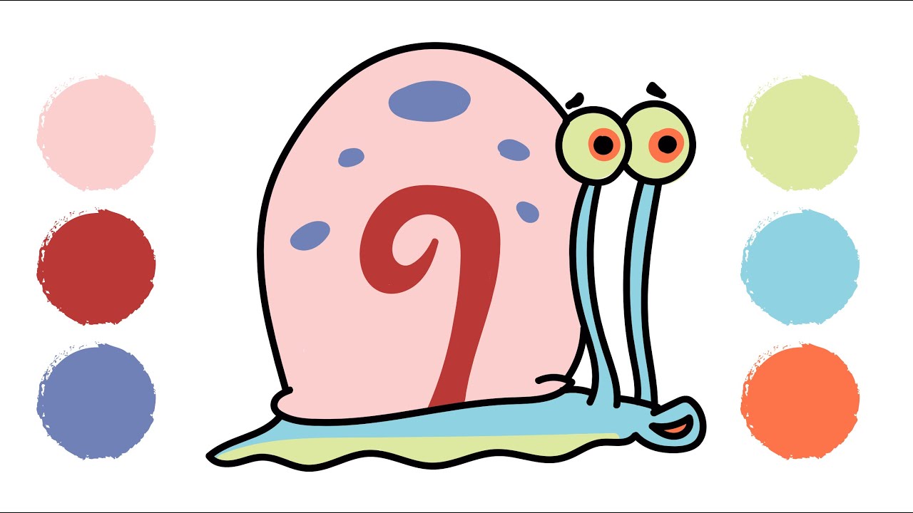 Гэри из спанч боба как нарисовать