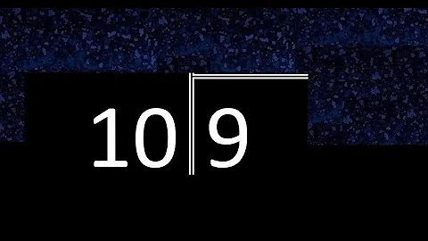 Divide 9 by 10 ,  decimal result  . Division with 2 Digit Divisors . How to do