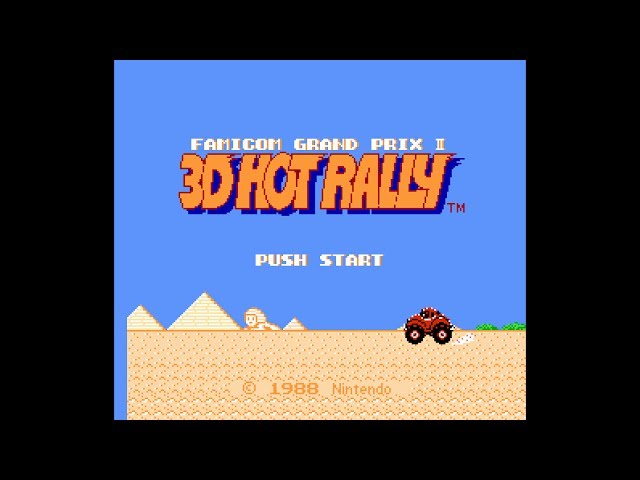 Real 3D) Famicom Grandprix II: 3D Hot Rally - NES Longplay