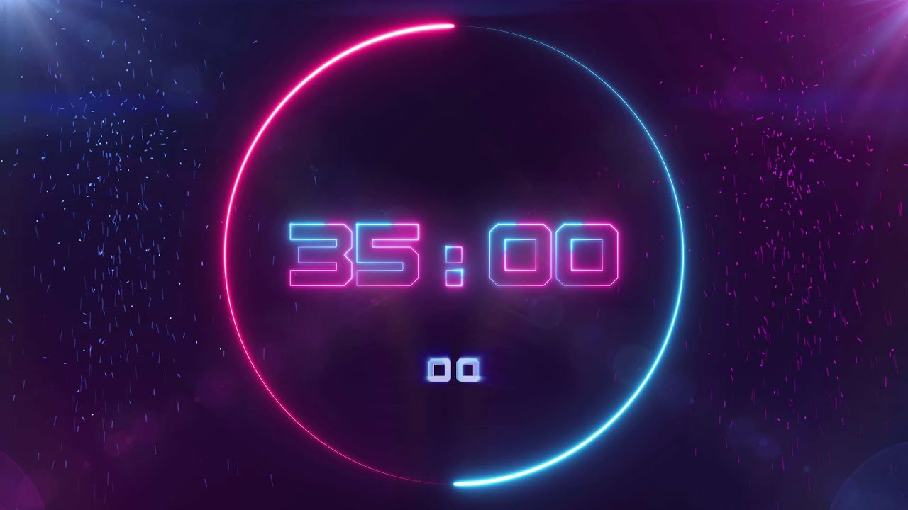 Neon Pulse: 35-Minute Countdown