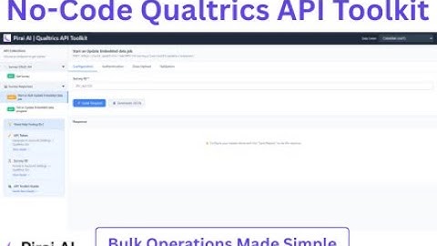 How to Bulk Update Responses in Qualtrics Data&Analysis | No Code Qualtrics API Toolkit by Pirai AI