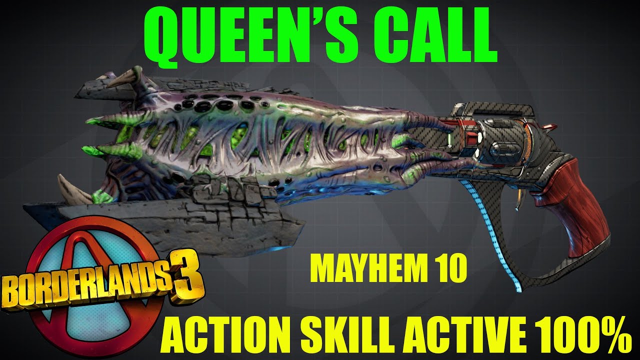BL3 - LVL 72 - Queens Call - Corrosive - A.S.A 100% Damage - Mayhem 10