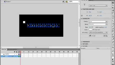 Animacion de Texto con Flash