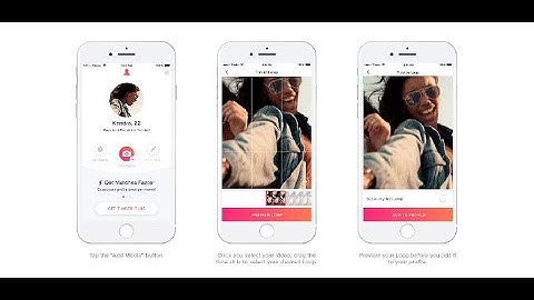 Tinder swipes right on GIF-y looping video in profiles