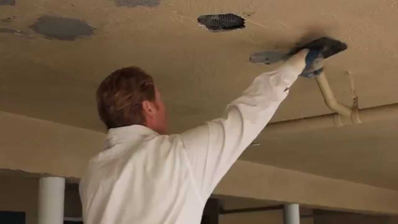 How-to fix or refinish small holes in exterior stucco soffits or ceilings