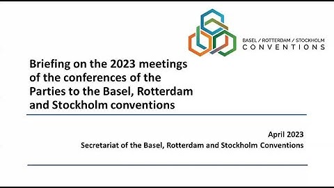 Briefing on the 2023 meetings of the conferences of the Parties to the BRS Conventions