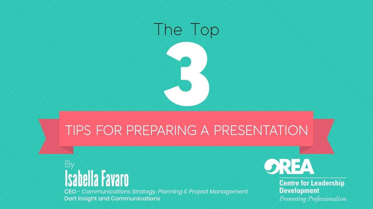Tips for Preparing a Presentation - YouTube