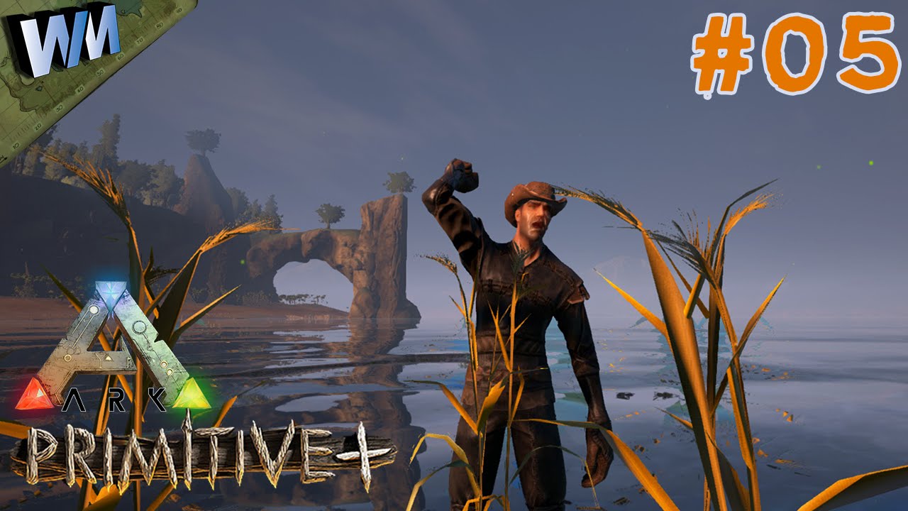 Ark Primitive Ep05 Rowboat Pontoon Bridge Wheat Farm Gameplay Youtube