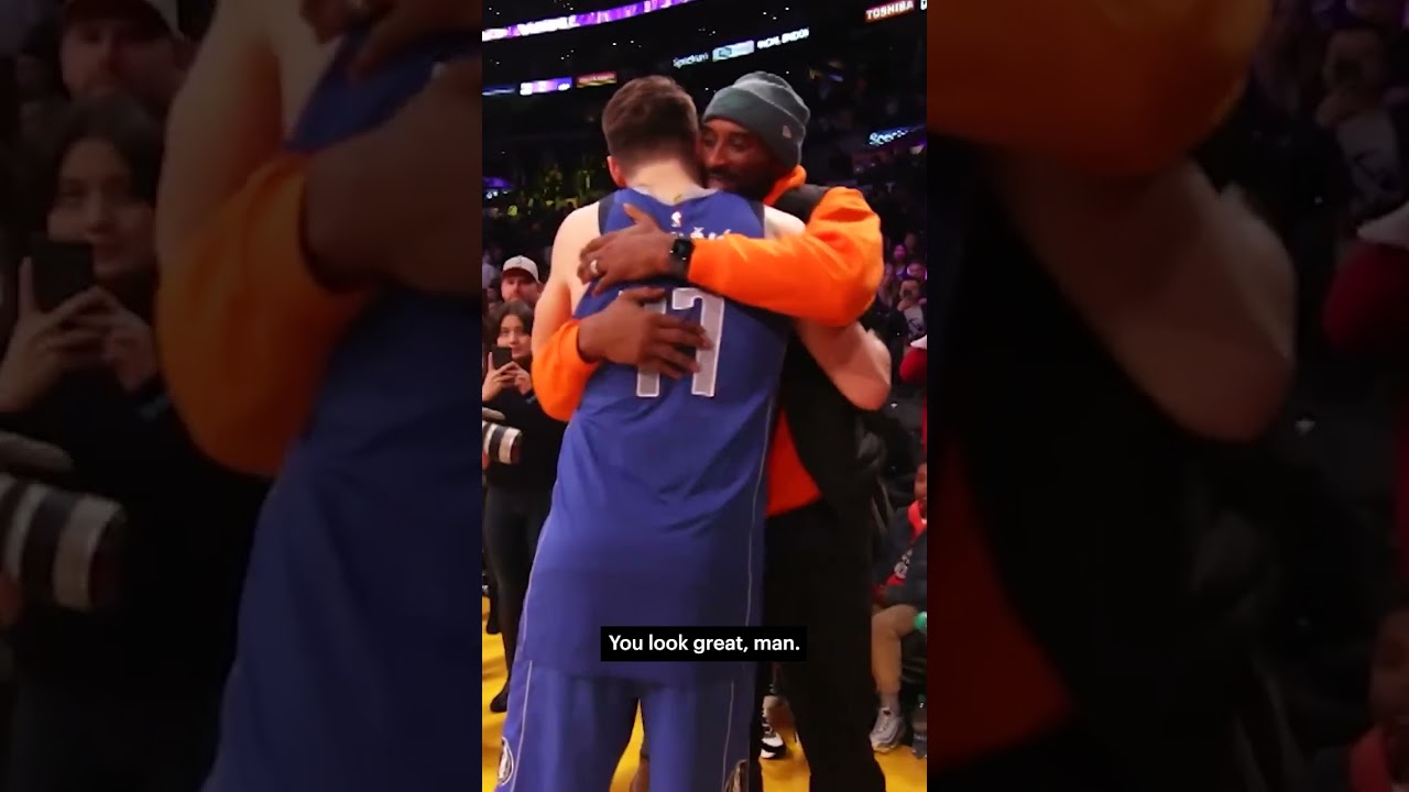 That time Kobe talked to Luka in Slovenian 😎 #lakers