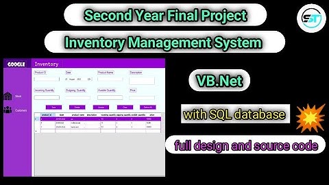 Inventory management system | second year project in vb.net | souce code | vb.net projects #vb.net