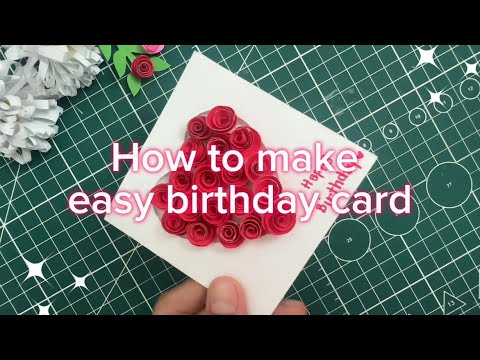 How to make easy birthday card - YouTube