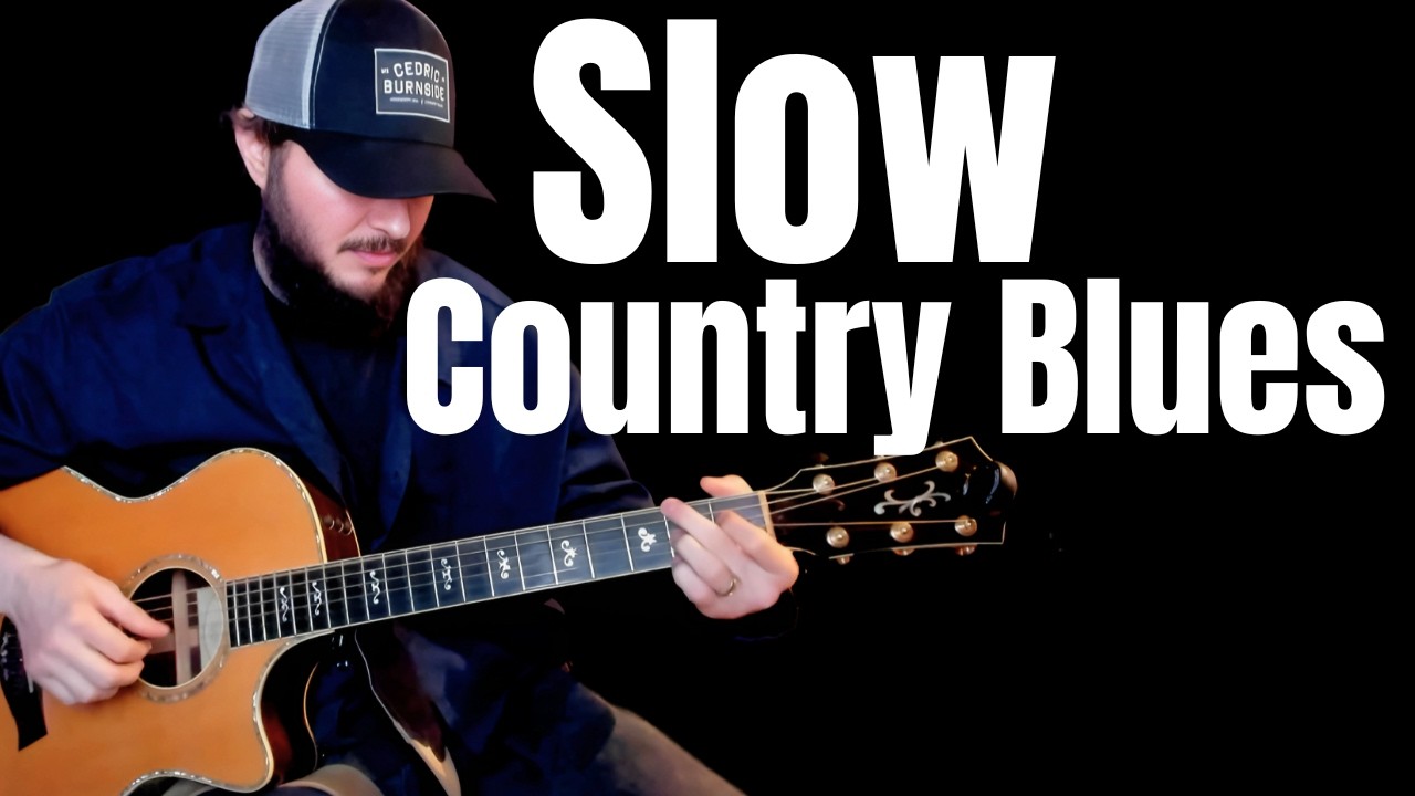 Easy Country Blues guitar lesson to relax to... for beginners
