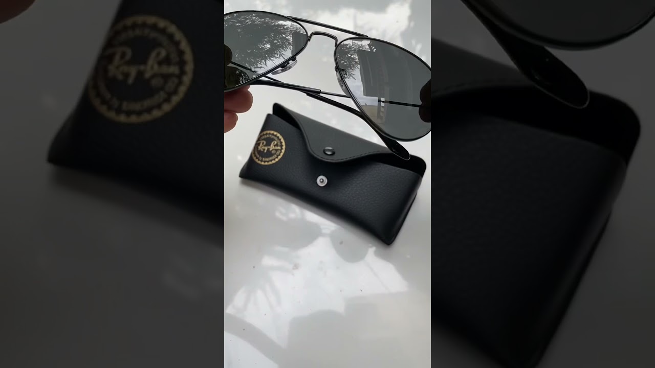 New Ray-ban Total Black Aviator 58mm Review RB3025 002/48 58  0RB3025002/4858 #rayban 