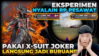 EKSPERIMEN NYALAIN RP DI PESAWAT DAN PAKAI XSUIT JOKER JADI BURUAN MUSUH MATCH KERAS!! - PUBG MOBILE